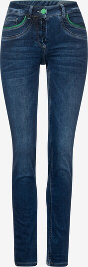 CECIL Jeans in blue denim / neongrün, Produktansicht