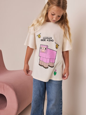 Next Shirt 'Minecraft' in Beige: voorkant