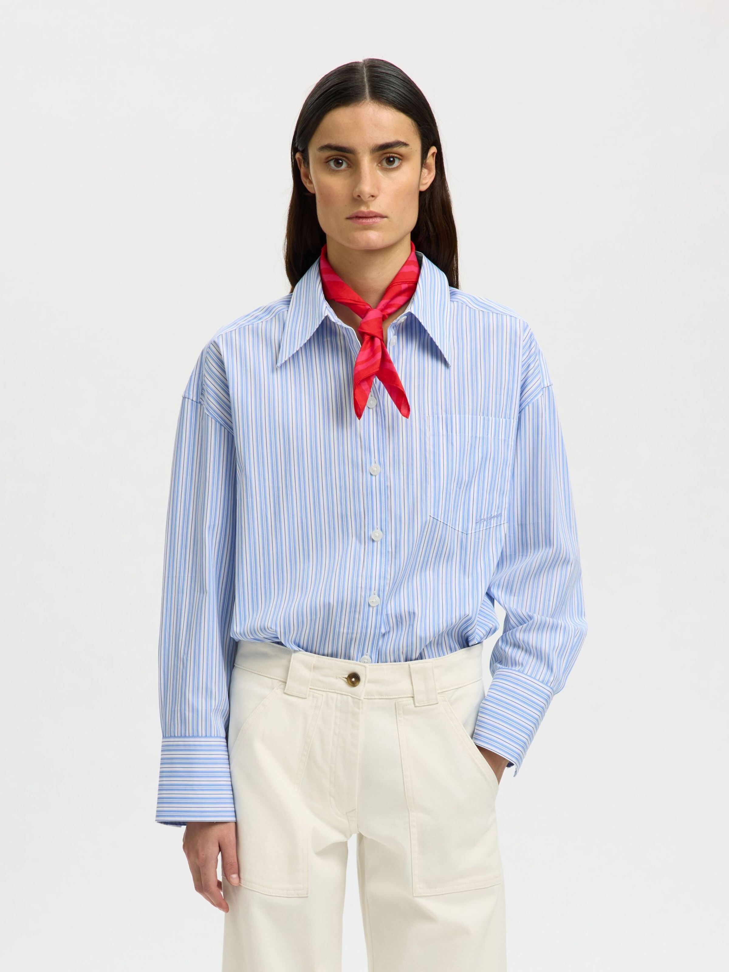 SELECTED Bluse i blå: forside