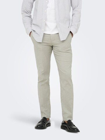 regular Pantaloni chino 'ONSMARK' di Only & Sons in grigio: frontale