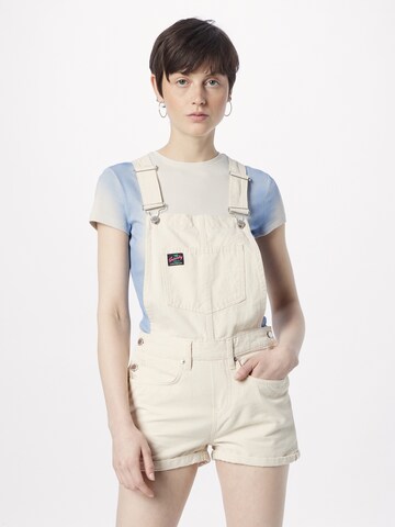 Superdry Regular Dungarees in Beige: front