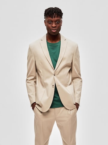 SELECTED HOMME Slim fit Blazer 'GIBSON' in Beige: front