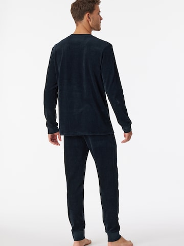 SCHIESSER Pyjama lang ' Warming Nightwear ' in Blauw
