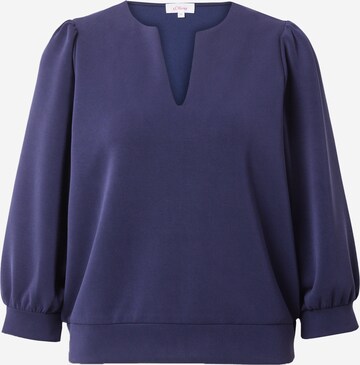 s.Oliver Sweatshirt in Blauw: voorkant