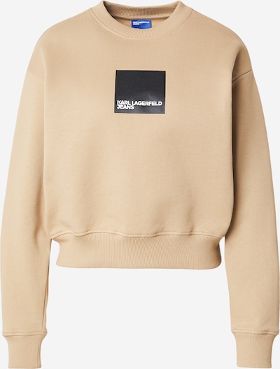 Megztinis be užsegimo iš KARL LAGERFELD JEANS, spalva – kapučino spalva / juoda / balta, Prekių apžvalga