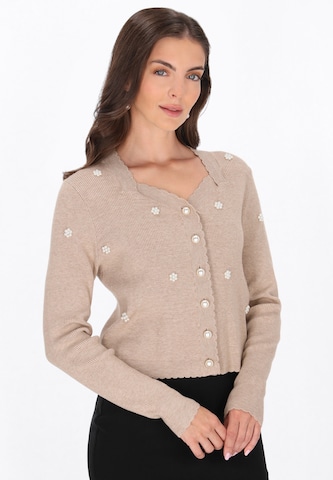 usha BLACK LABEL - Cárdigan en beige: frente