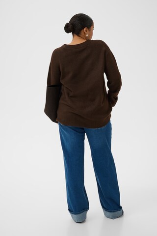 KAFFE CURVE Pullover 'KCYris' in Braun