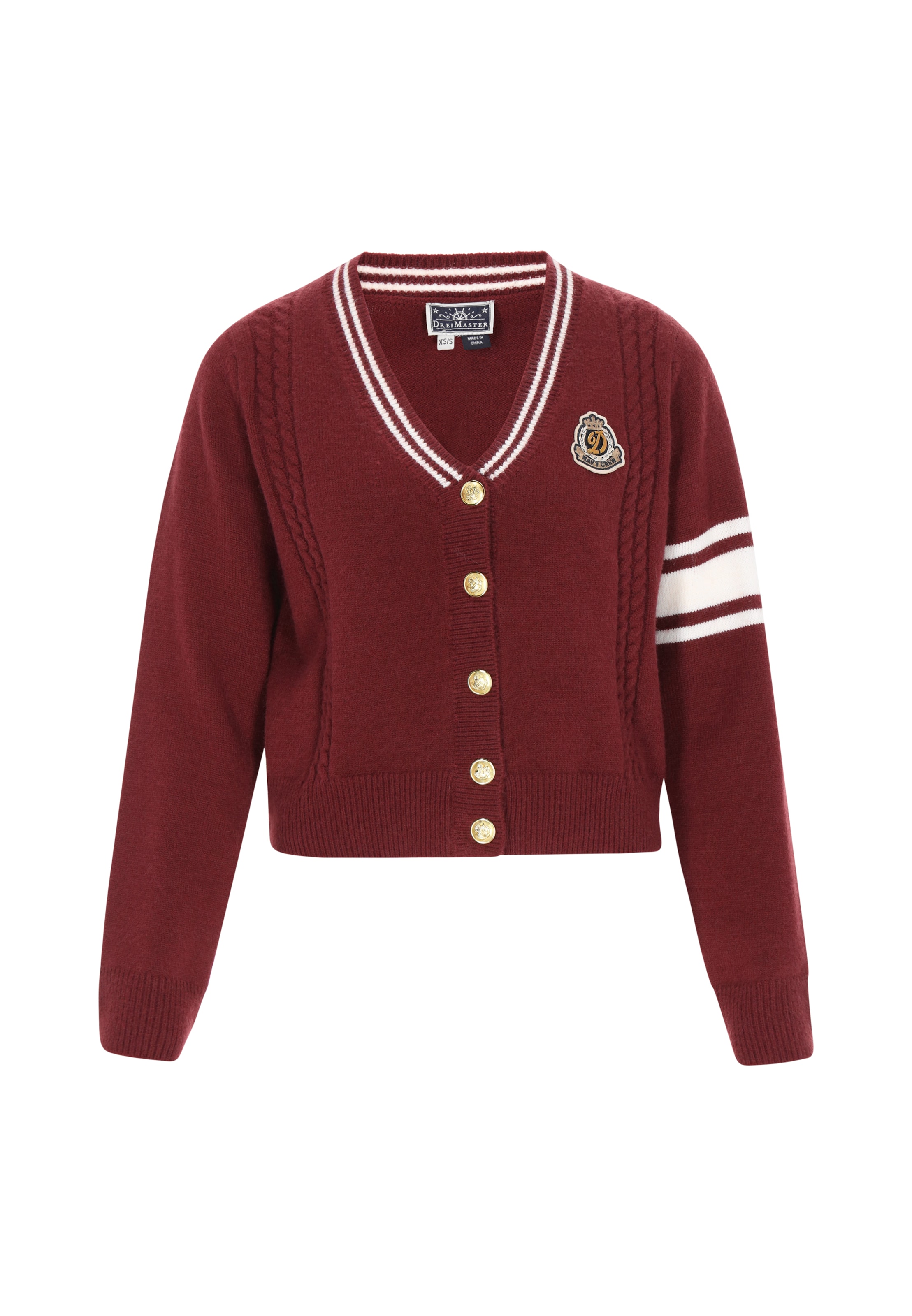 DreiMaster Maritim Kardigan – červená: přední strana