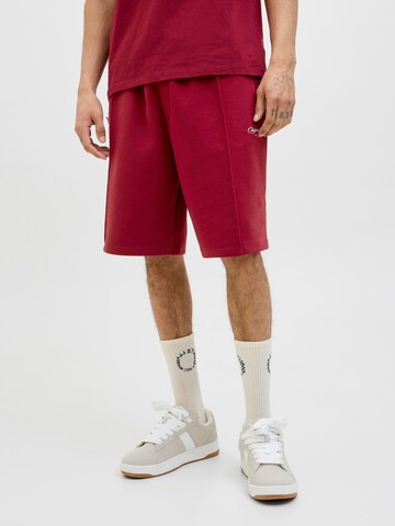 JACK & JONES Wide Leg Bukser i rød: forside
