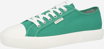 Baskets basses Calvin Klein en vert : devant