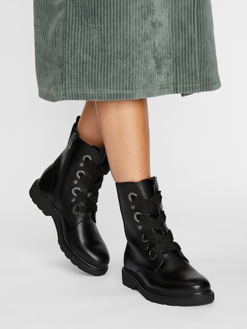 MARCO TOZZI Lace-Up Ankle Boots in Black: front