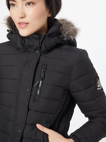 Superdry Zimný kabát 'Fuji' - Čierna