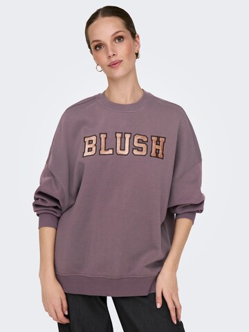 ONLYSweater majica 'ONLKAITLYN' - ljubičasta boja: prednji dio