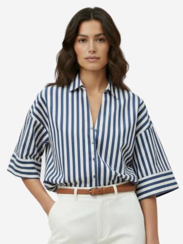 WEARABLE STORIES Bluse 'Lieze' i blå: forside