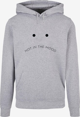 Merchcode Sweatshirt 'NITM-Sad Face' in Grey: front