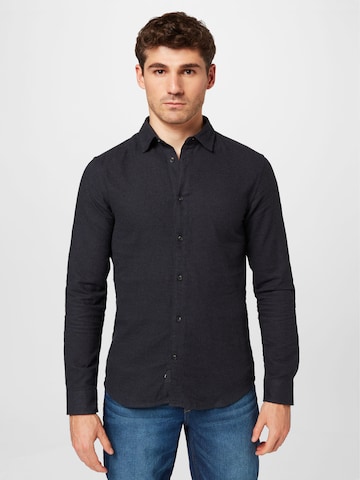 Only & Sons Slim fit Button Up Shirt 'ARI' in Grey: front