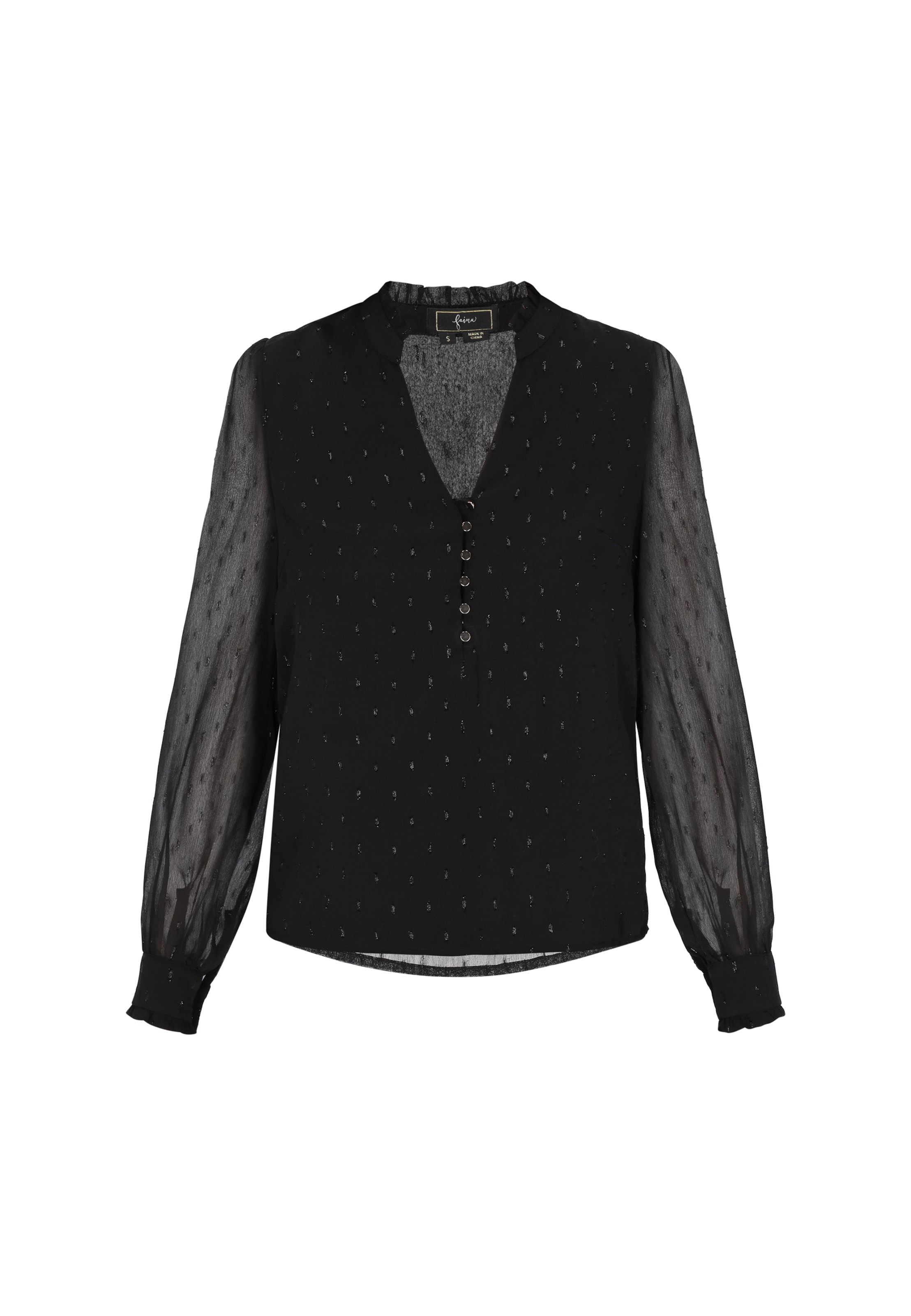 faina Μπλούζα 'Fashion Look' σε μαύρο: μπροστά