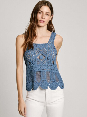 Pepe Jeans Knitted top 'Olive' in Blue: front