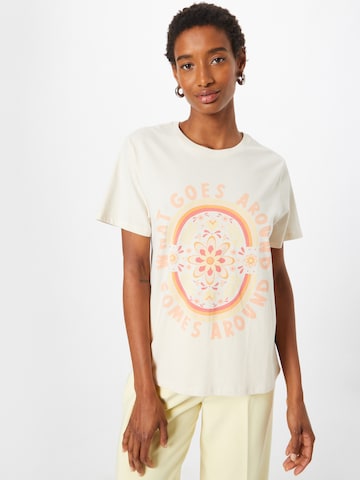 T-shirt Cotton On en beige : devant