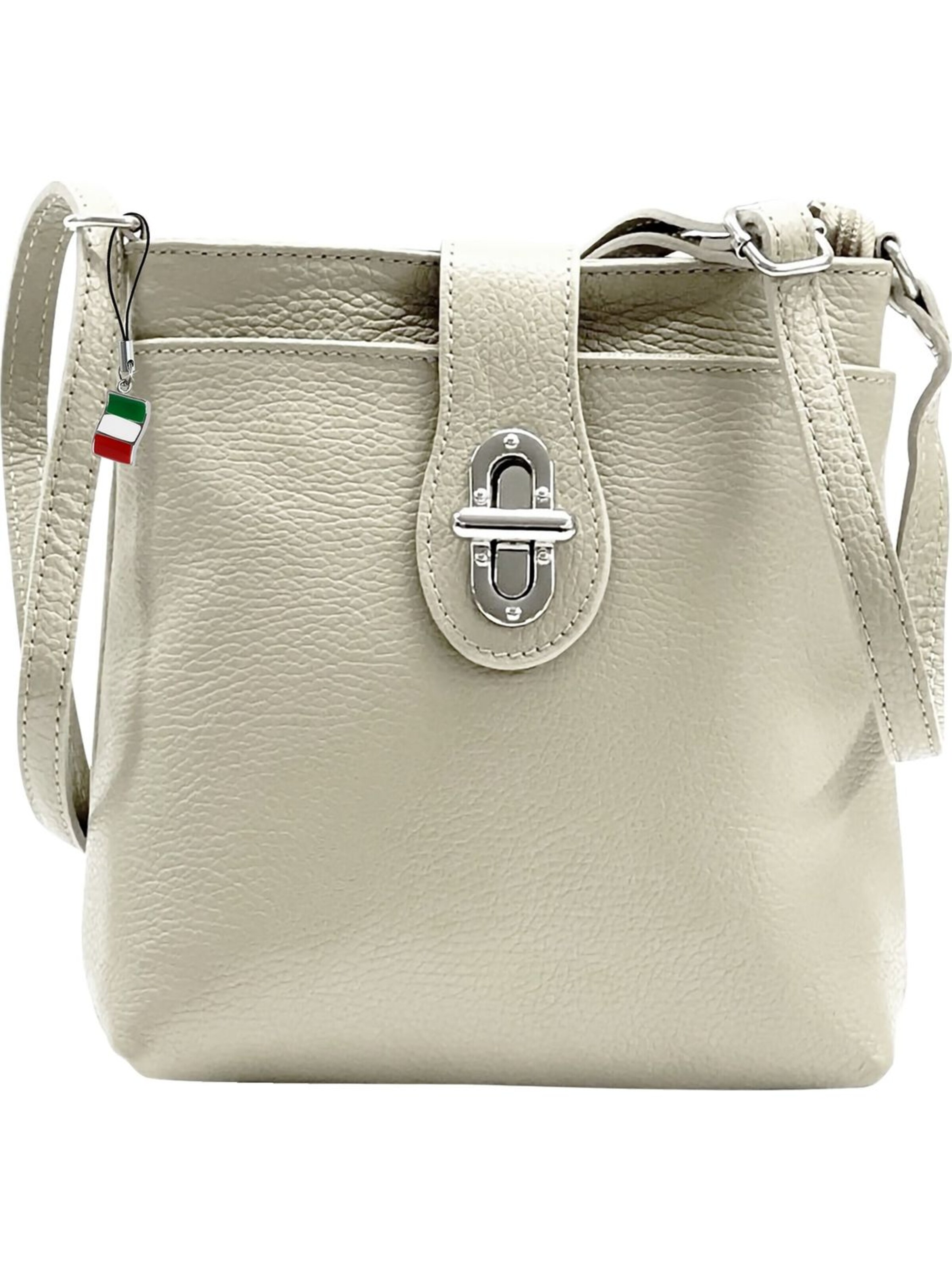 Florence Shoulder Bag in Beige: front