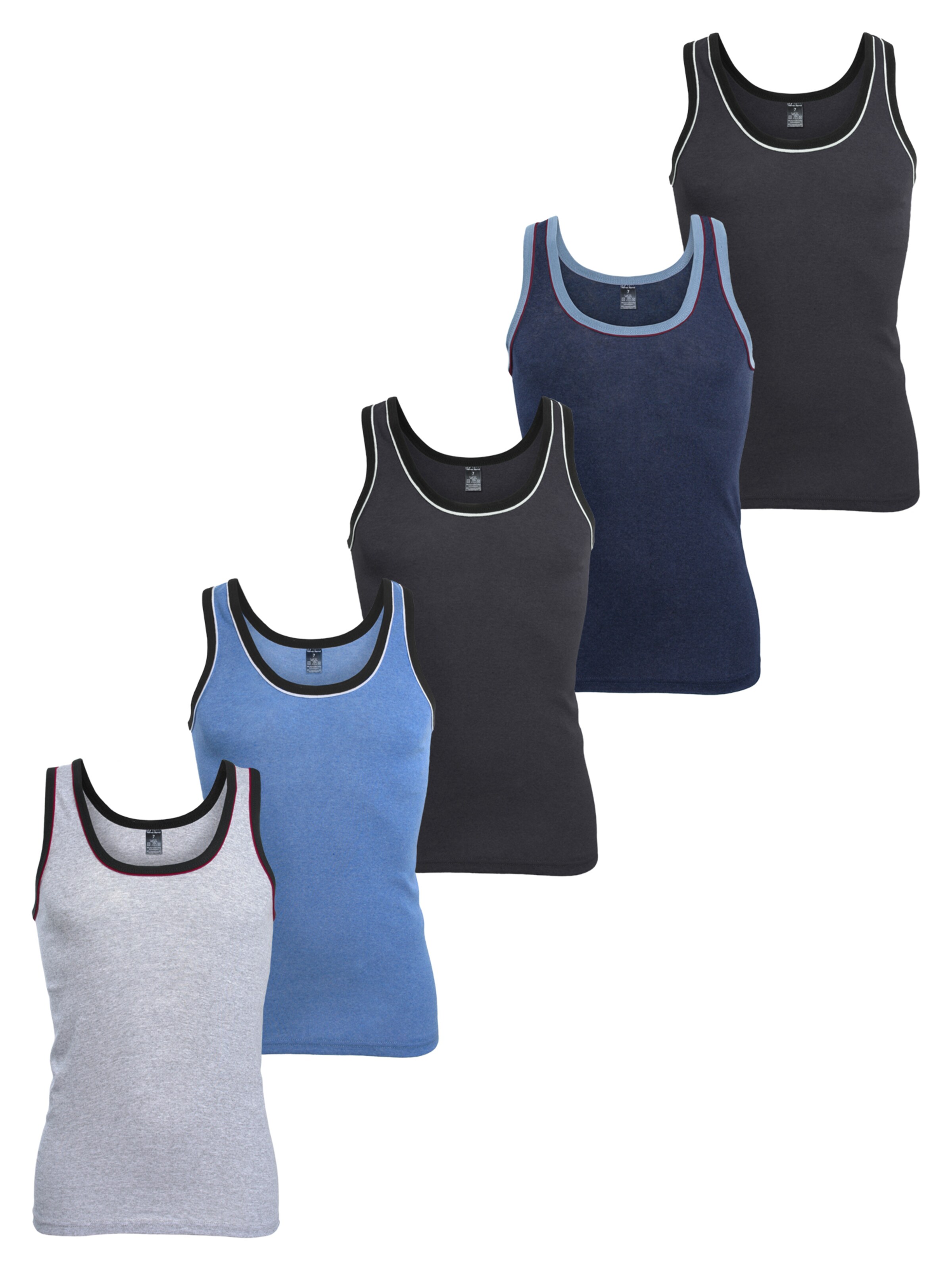 MT Unterhemd 'Men’s Basics'‌‌‌‌ in Blau: Vorderseite