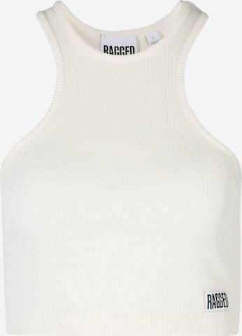 The Ragged Priest Knitted Top 'CULT' in White: front