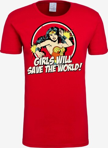 LOGOSHIRT Shirt 'Wonder Woman - DC Comics' in Gemengde kleuren: voorkant