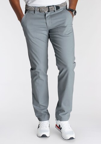 DELMAO Regular Chino Pants in Grey: front