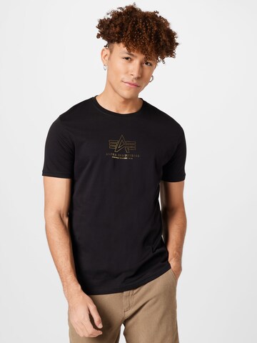 ALPHA INDUSTRIES T-Shirt in Schwarz: predná strana