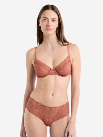 ETAM Boyshorts 'Aura' in Brown: front