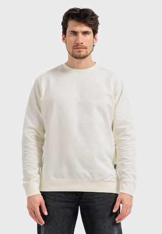 Oldskull Sweatshirt 'Plain Basic' in Weiß: Vorderseite