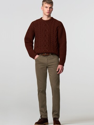 MEYER Slimfit Chino 'Dublin' in Grijs