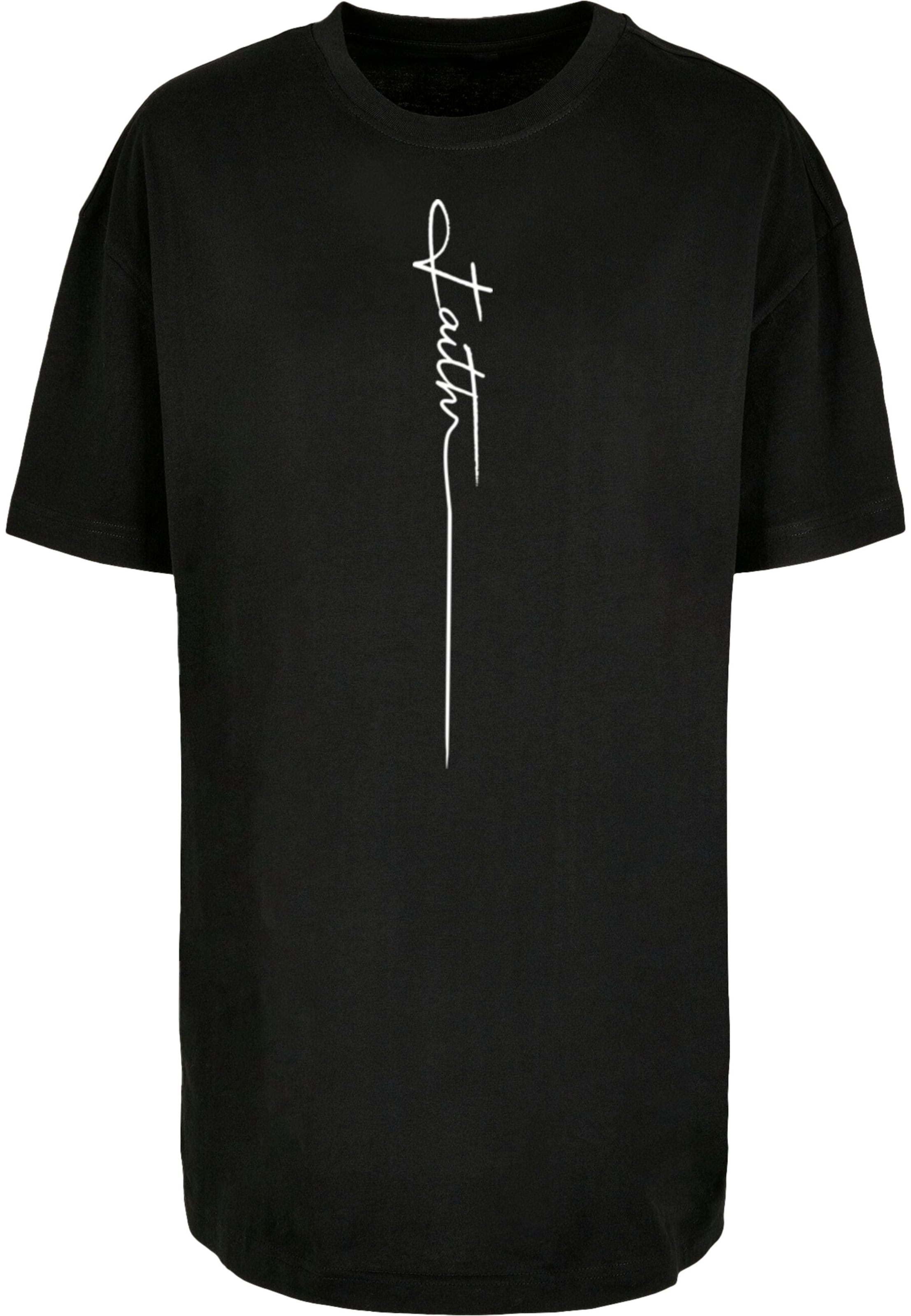Merchcode Oversized shirt 'Faith' in Black: front