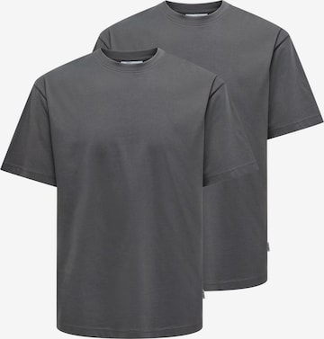 Only & Sons Shirt 'Onsfred' in Grijs: voorkant