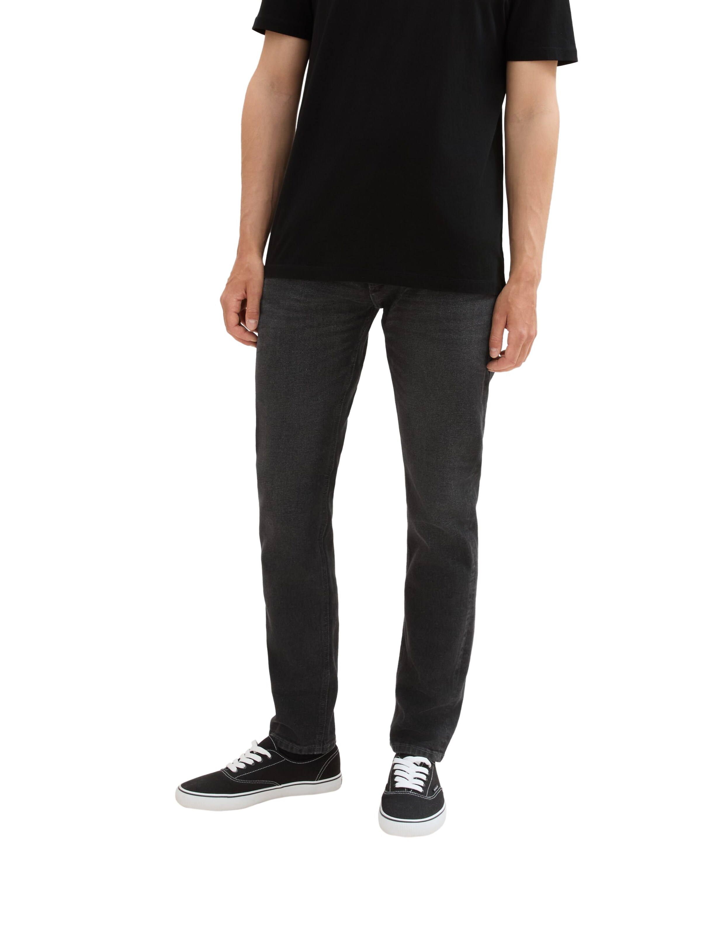 TOM TAILOR DENIM Slim fit Jeans 'PIERS' in Black: front