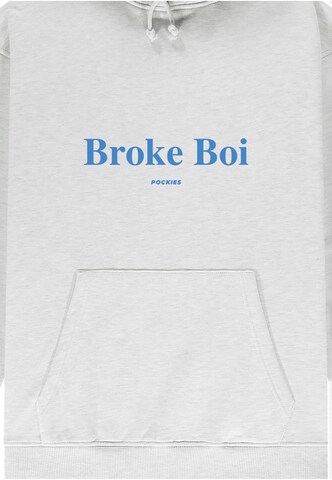 Pockies Sweatshirt 'Broke Boi' in Grau
