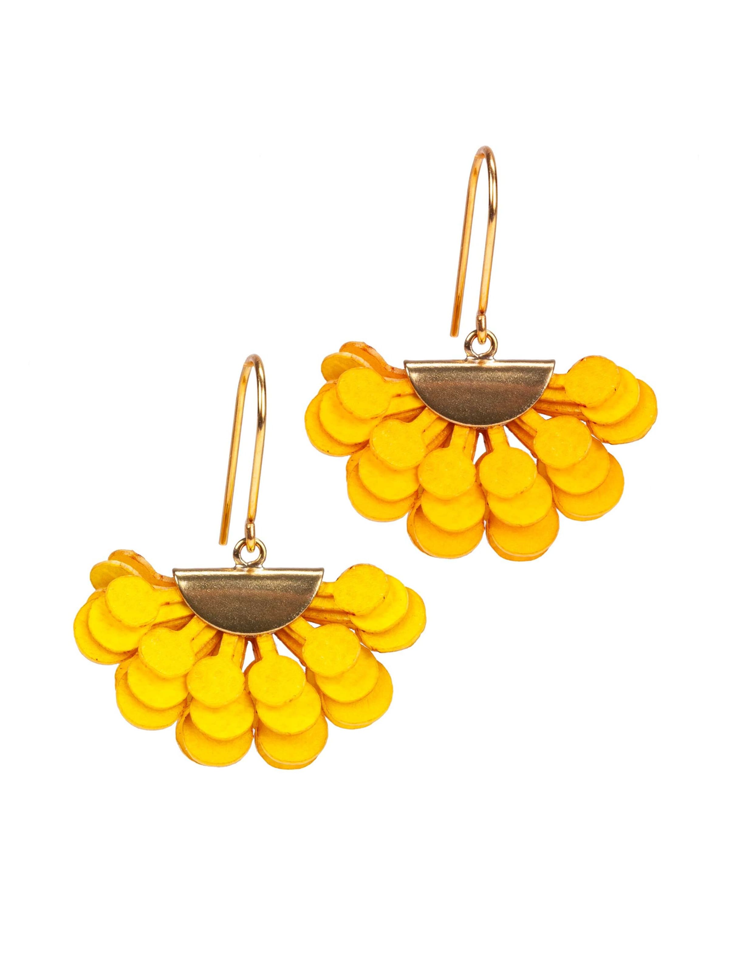 Gretchen Earrings 'Pam Pem Dots M' in Gold: front