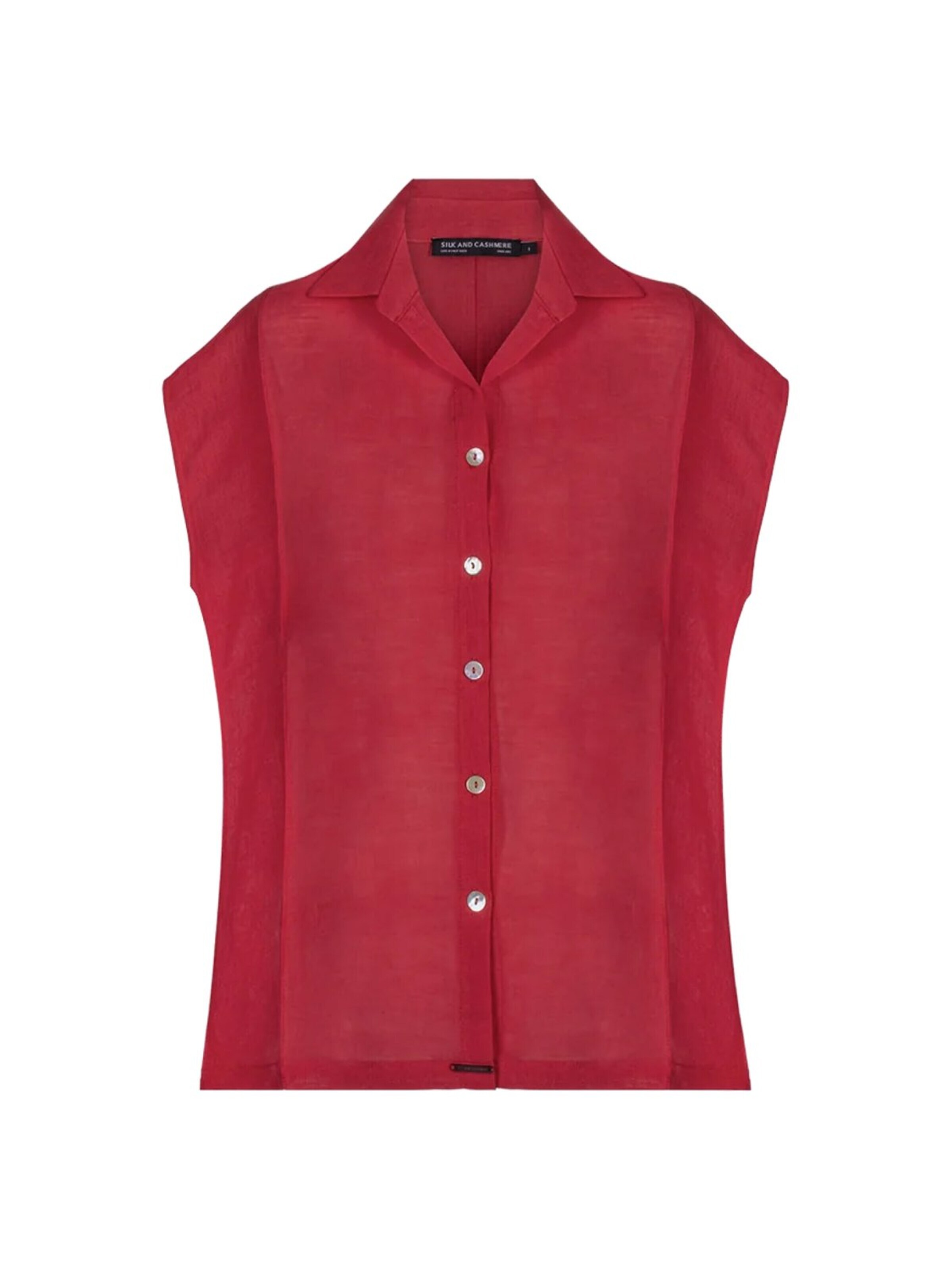 SILK & CASHMERE Shirt in Red: front