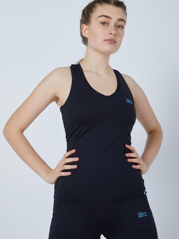 SPORTKIND Sporttop 'Tanktop V-Neck'‌‌ in Schwarz: Vorderseite