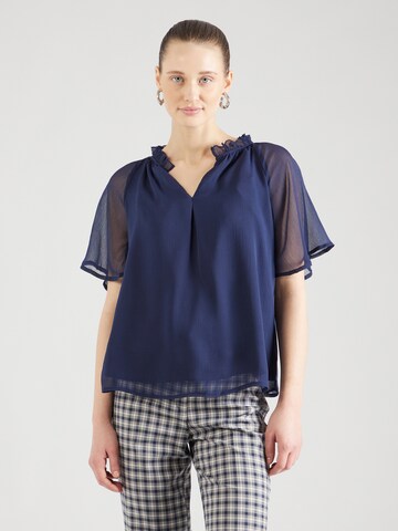 Wallis Blouse in Blauw: voorkant