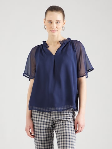 Wallis Blouse in Blue: front