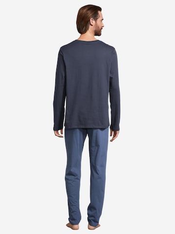 SCHIESSER Pyjama lang 'Night & Home' in Blau: Vorderseite