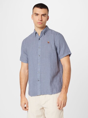 Abercrombie & Fitch Regular fit Риза в синьо: отпред