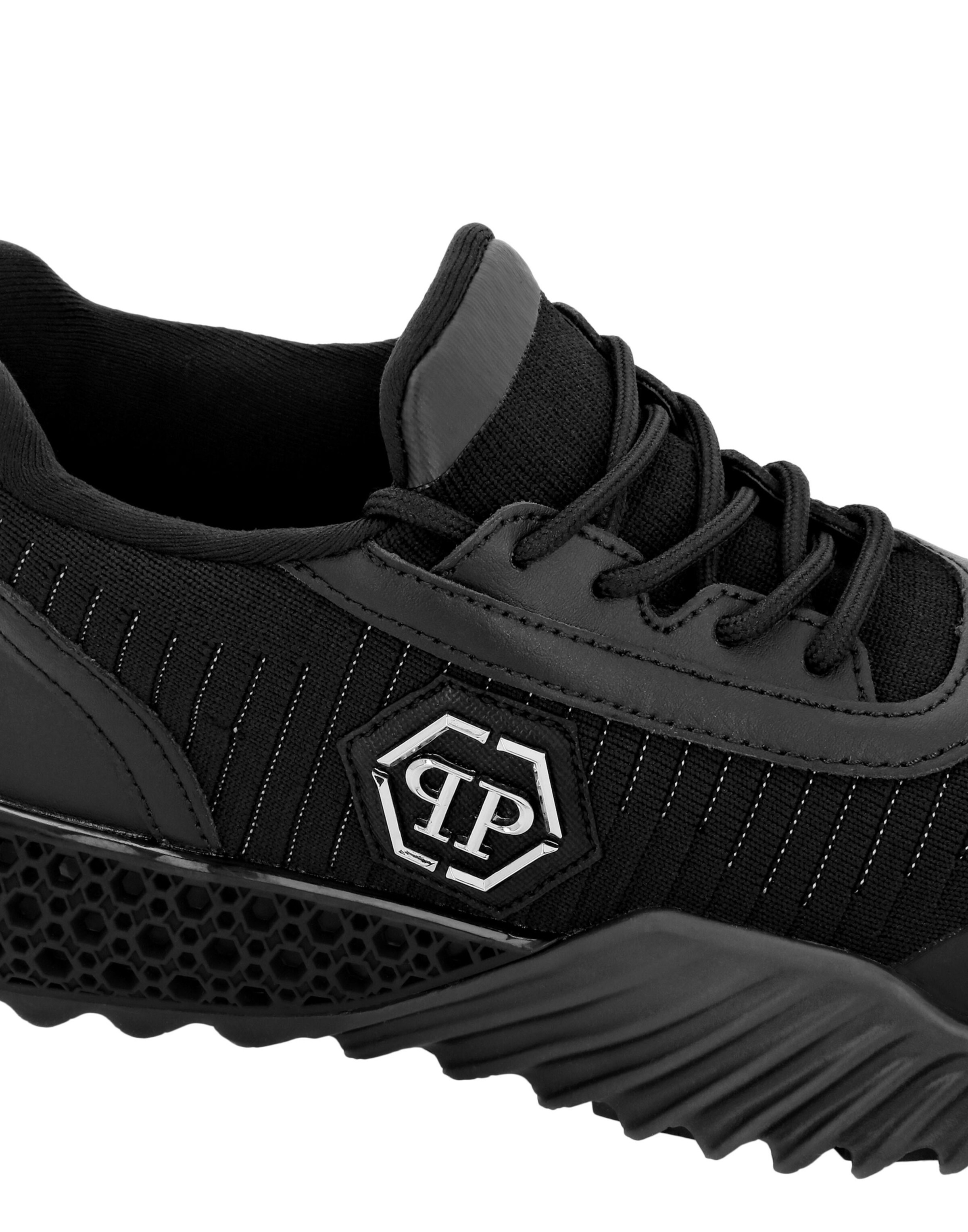 Philipp Plein - Sapatilhas baixas 'Hexagon' em preto