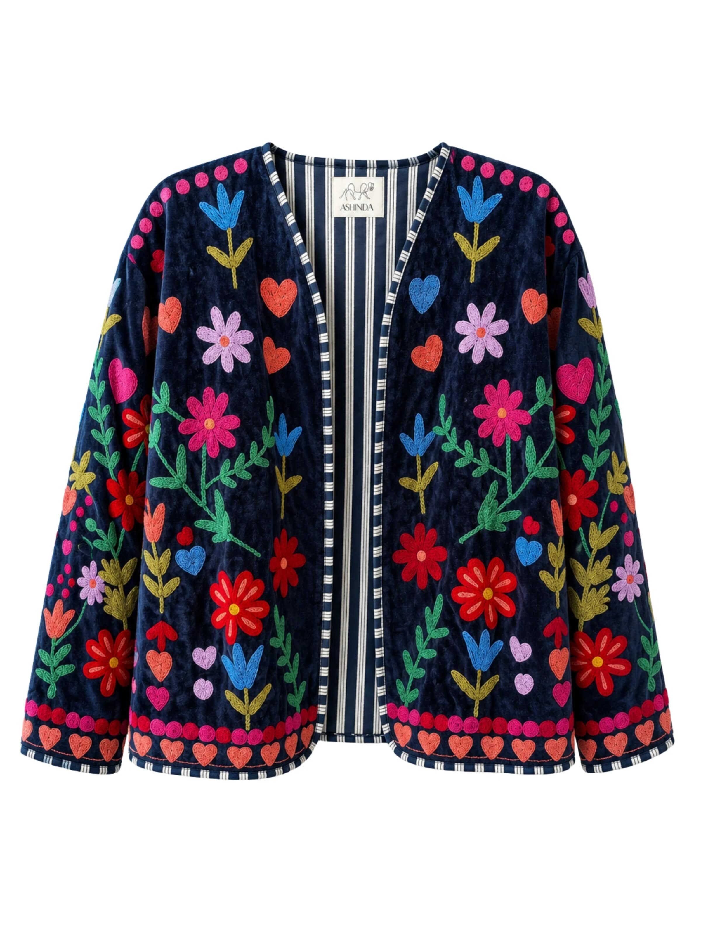 ASHINDIA Between-Seasons Coat 'Susi' in Mixed colors: front