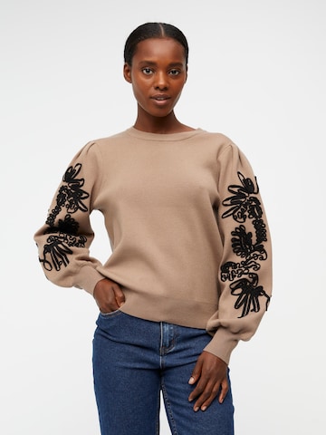 OBJECT Sweter 'JOANA' w kolorze brązowy: przód
