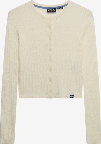 Cardigan Superdry & Co en blanc : devant