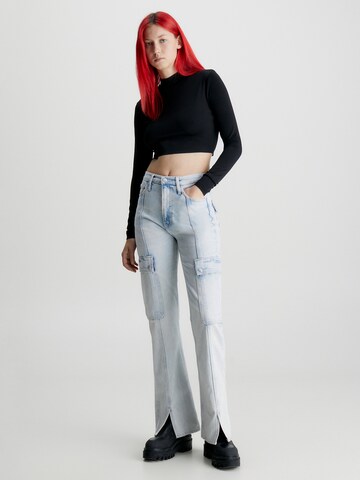 Calvin Klein Jeans Alt laienev Klapptaskutega teksapüksid, värv sinine