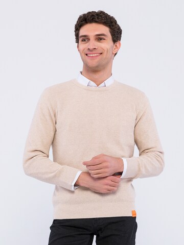 Basics and More Sweater 'Shaun' in Beige: front