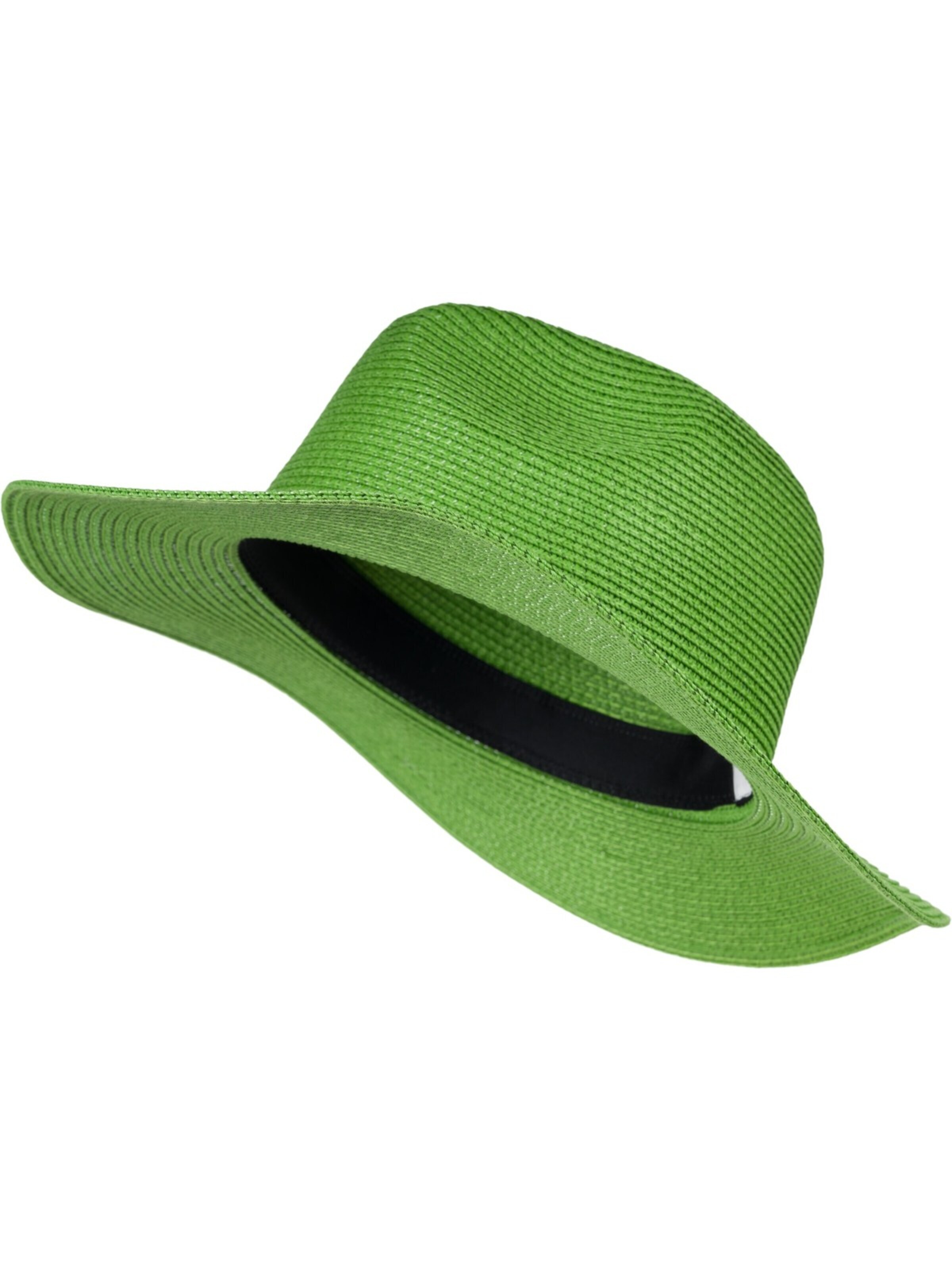 styleBREAKER Hat 'Panama Strohhut - Knautschhut' in Green